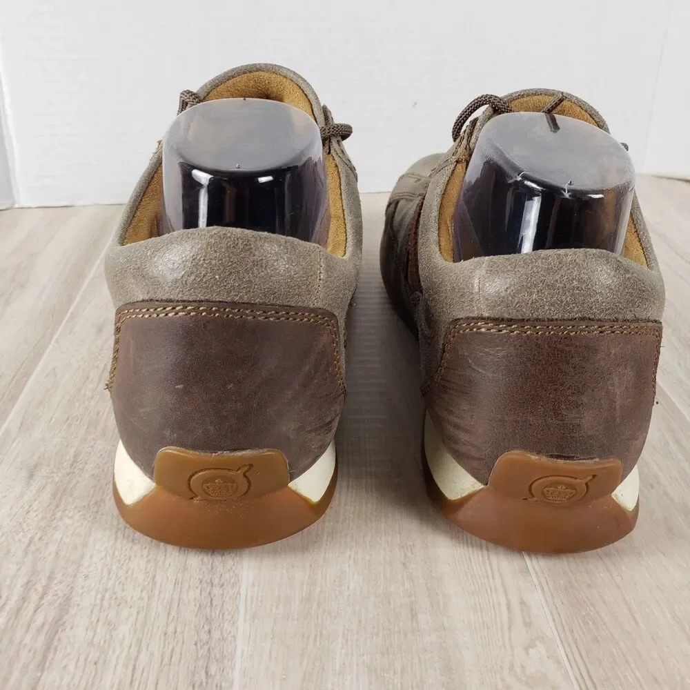 Born Voodoo Too Taupe Brown Combo Men's Leather Sneakers Size 8M